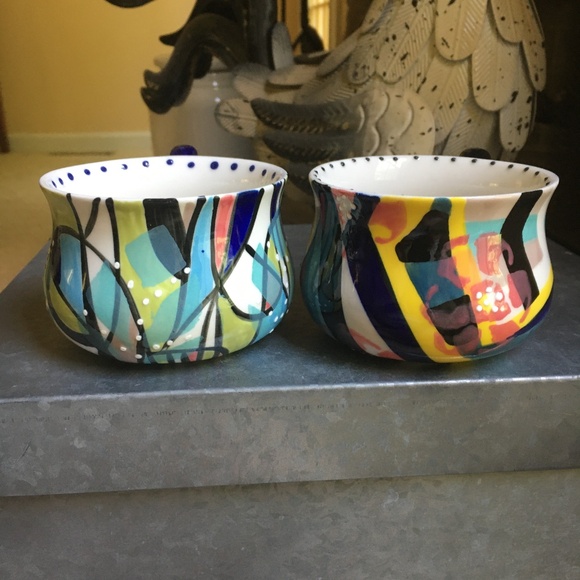 Anthropologie “Kinetic Stencil” Cups (Set of 2) - Picture 4 of 5